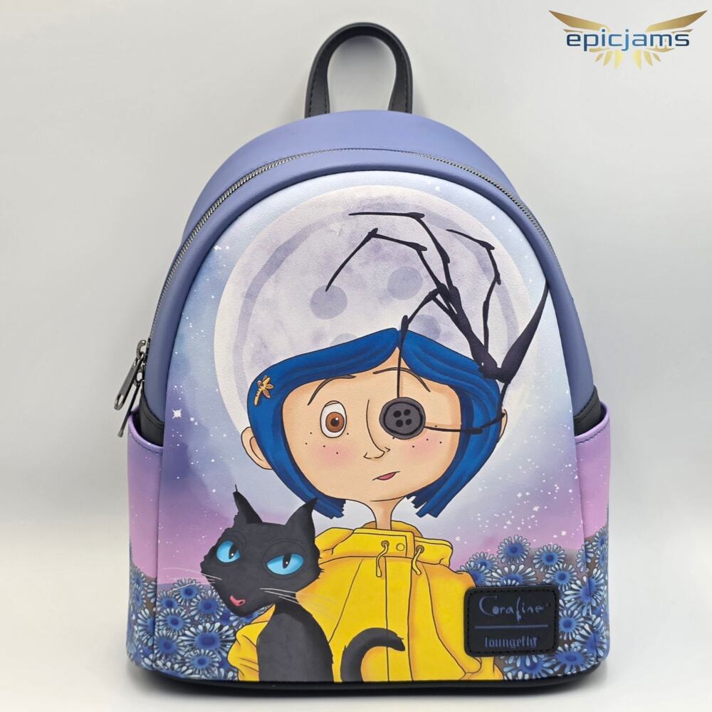 Loungefly Coraline Button Eye Flower Mini Backpack New